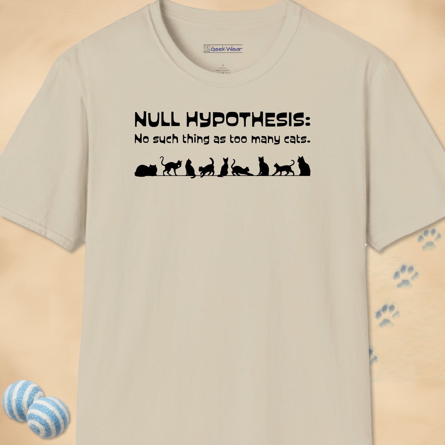 GeekWear Cat Null Hypothesis style 2 T-Shirt