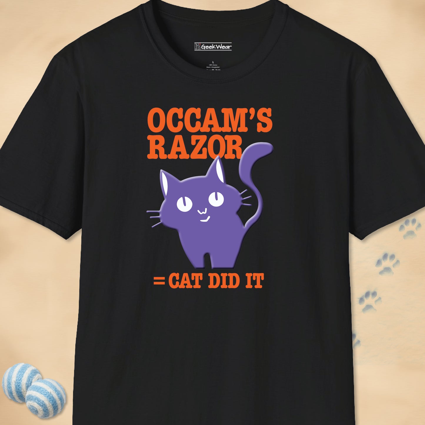GeekWear Cat Occam's Razor T-Shirt