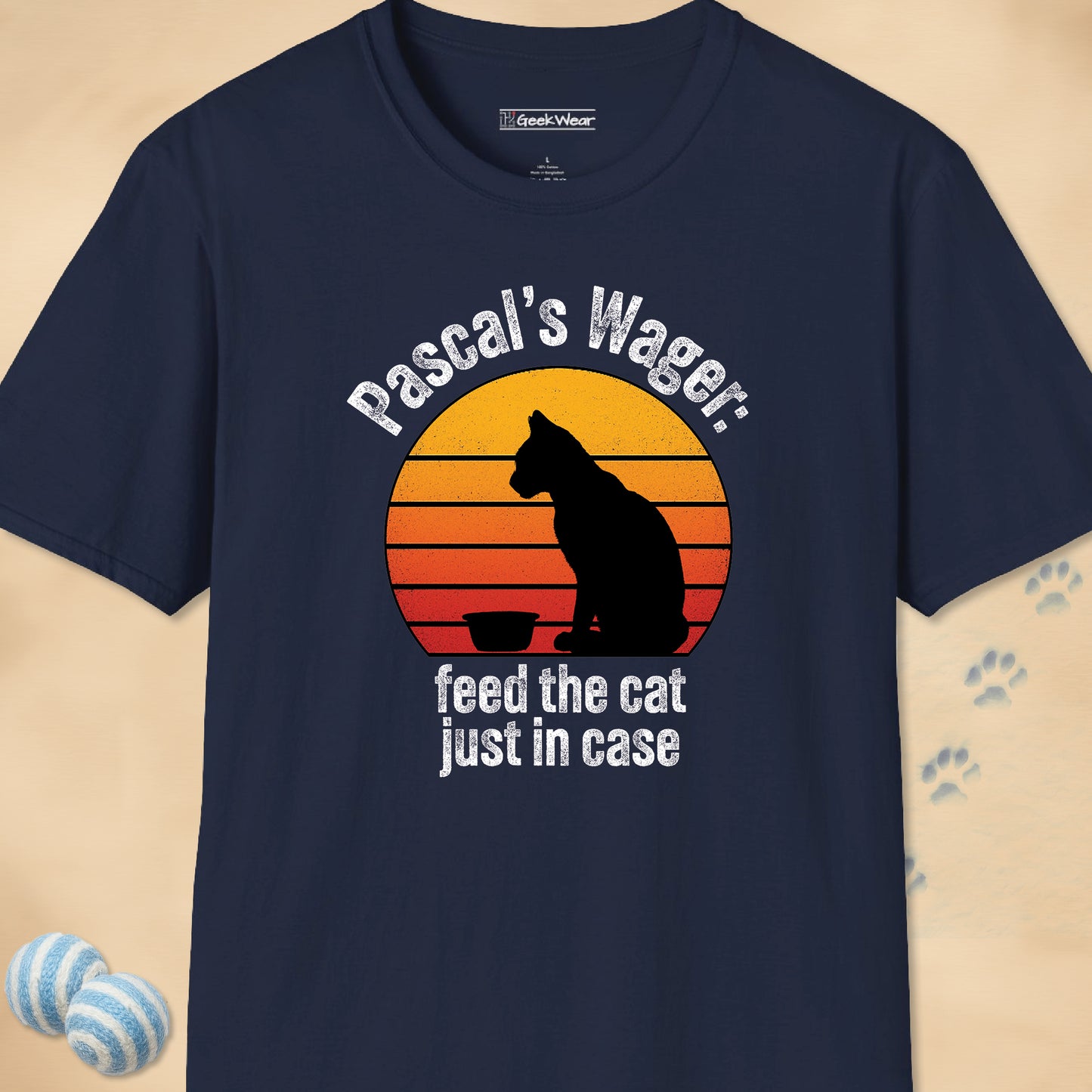 GeekWear Cat Pascal's Wager T-Shirt
