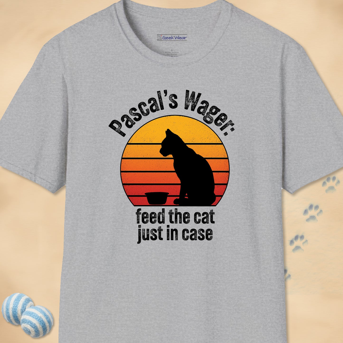 GeekWear Cat Pascal's Wager T-Shirt