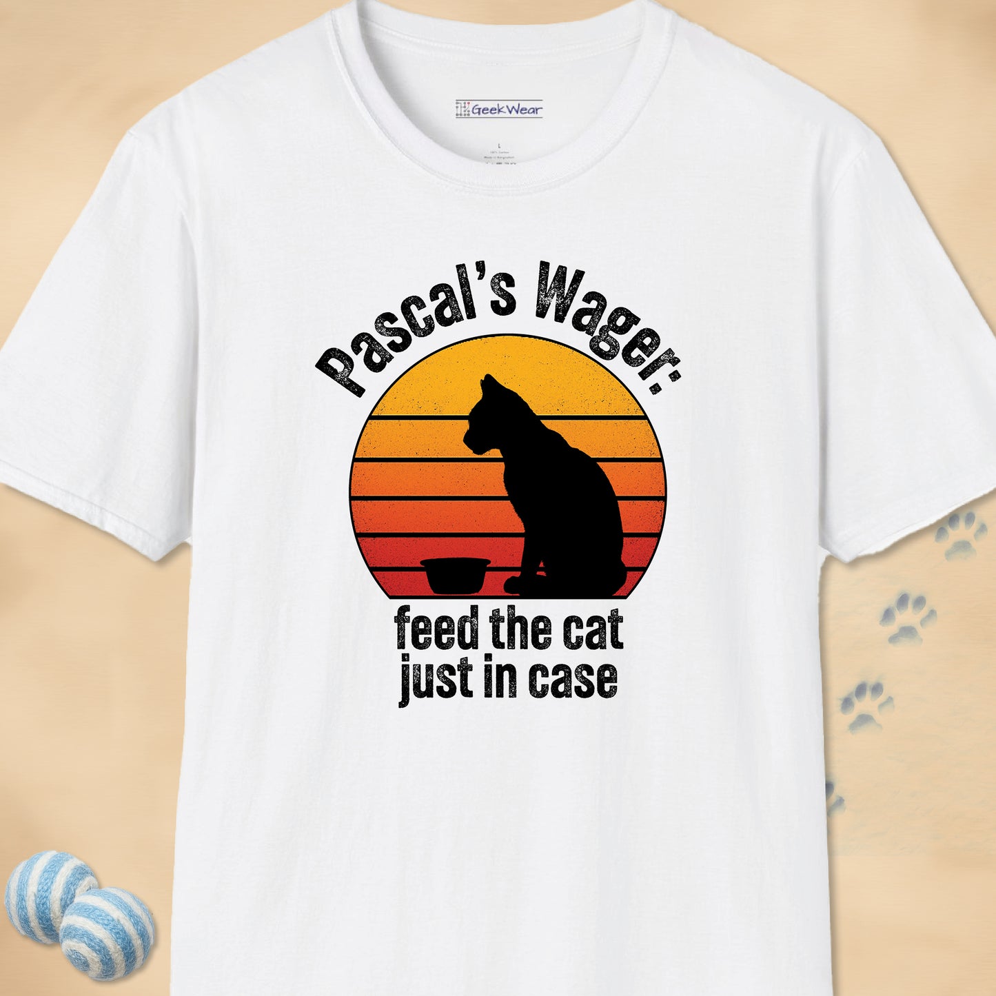GeekWear Cat Pascal's Wager T-Shirt