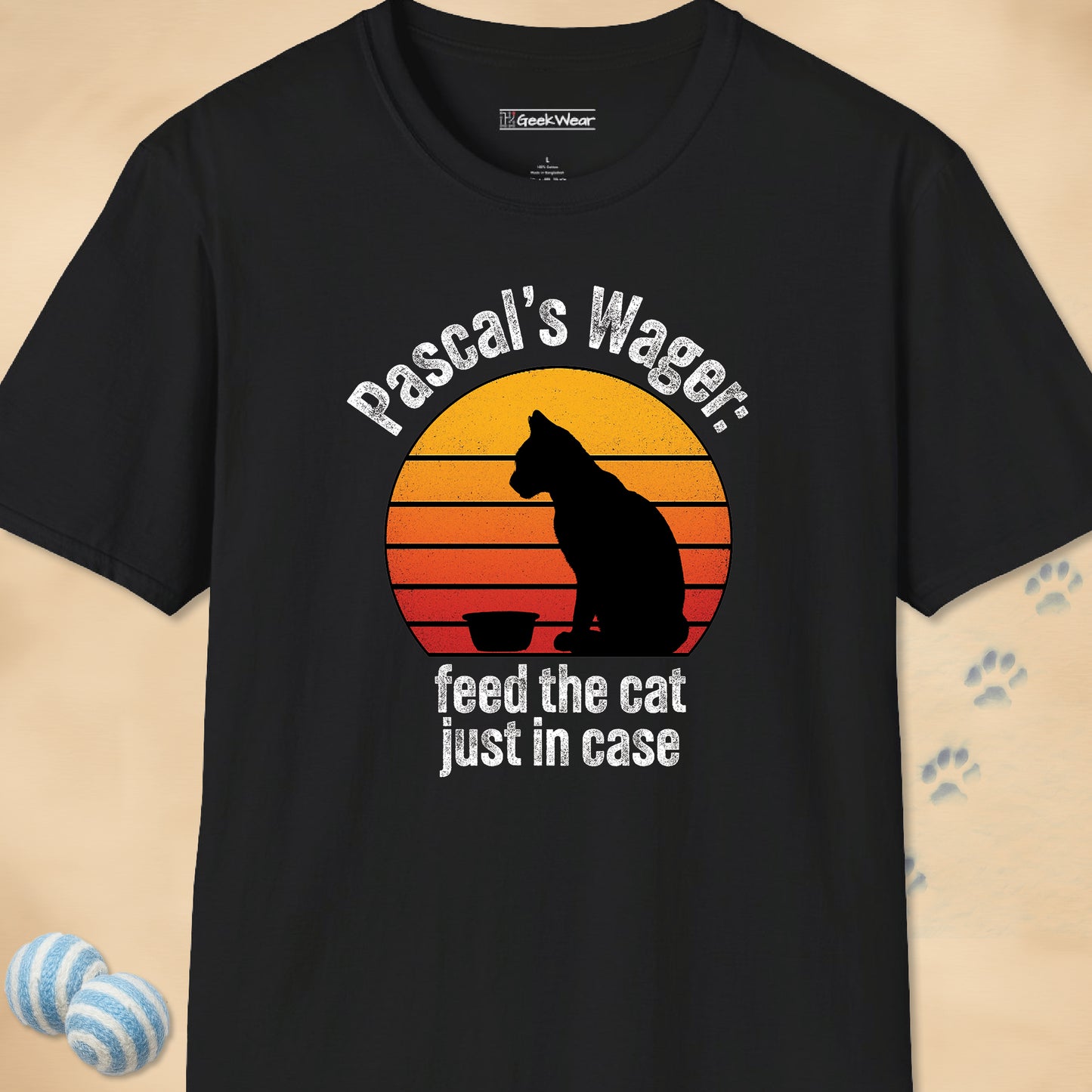 GeekWear Cat Pascal's Wager T-Shirt