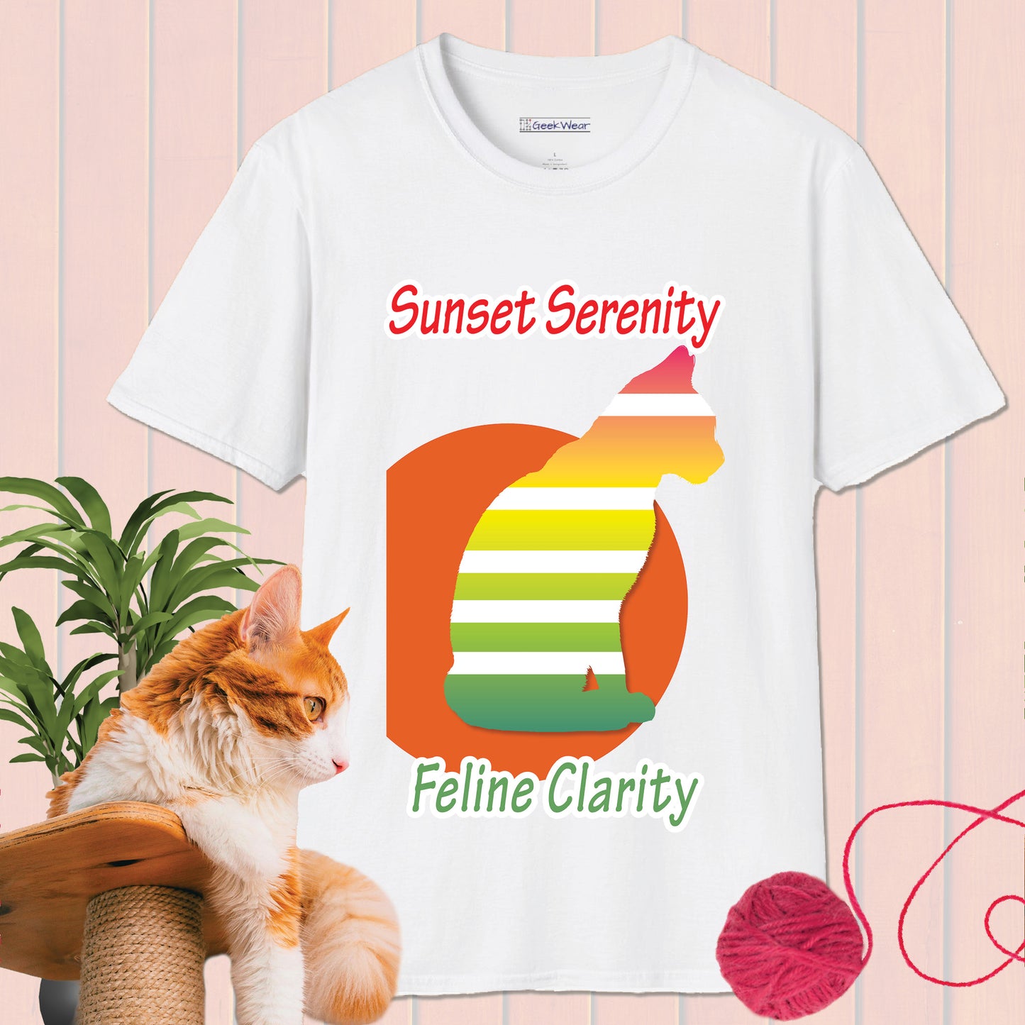 GeekWear Cat Feline Clarity Style B T-Shirt