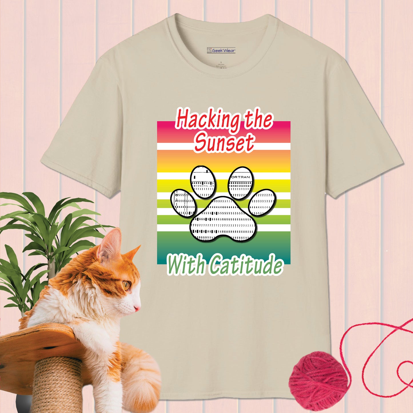 GeekWear Cat Hacking T-Shirt