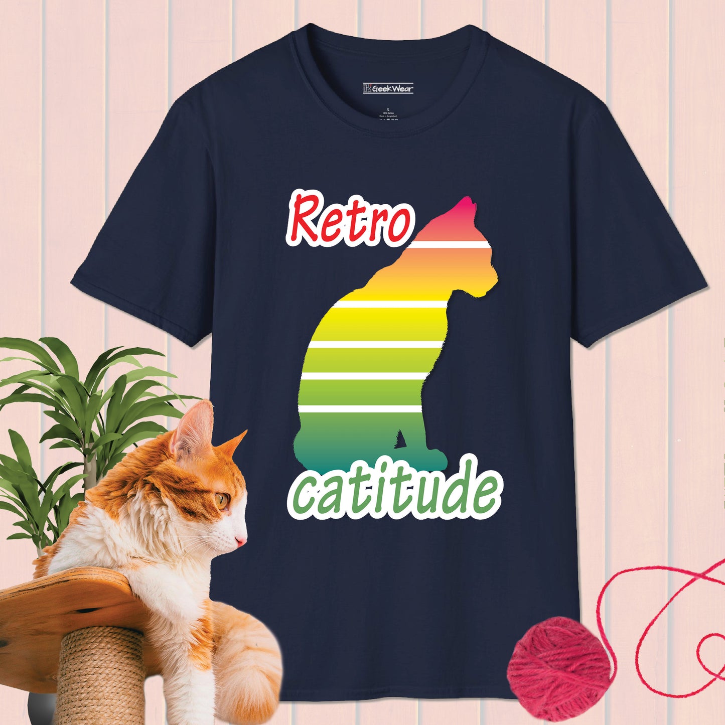 GeekWear Cat Retro Style A T-Shirt