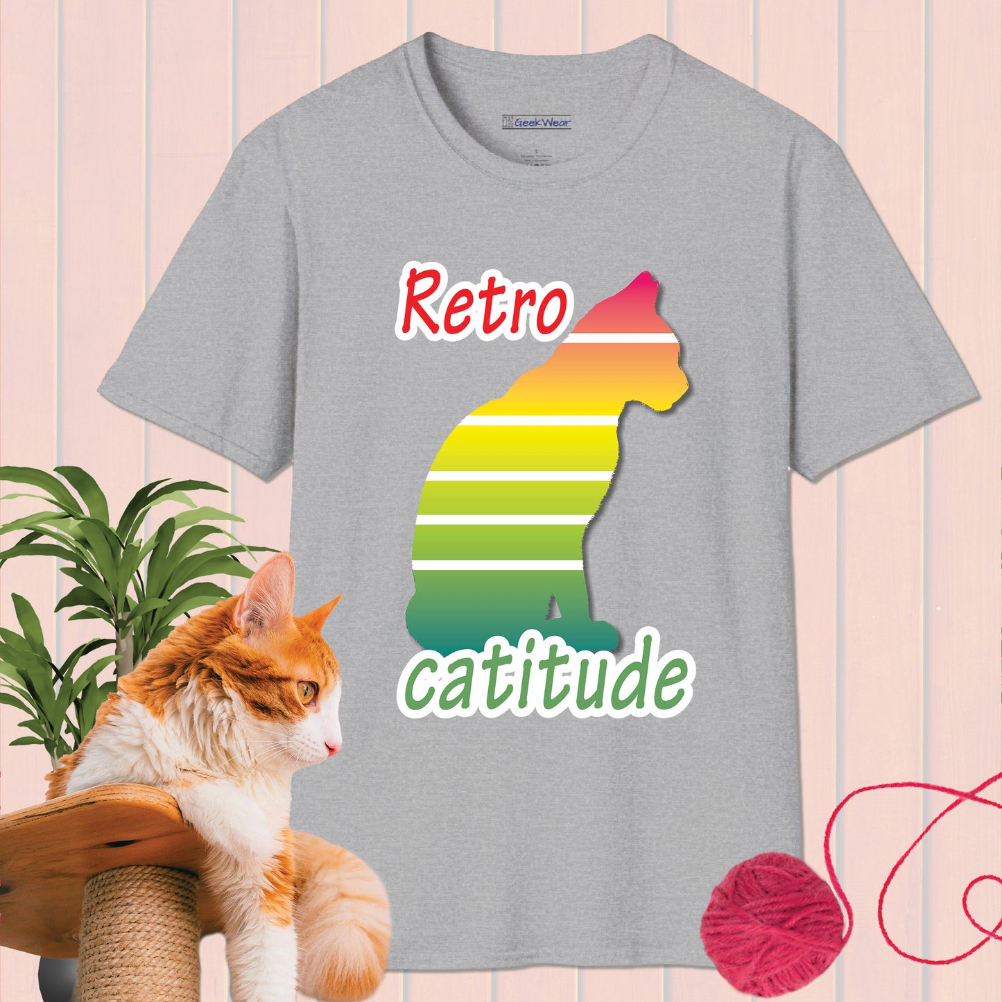 GeekWear Cat Retro Style A T-Shirt