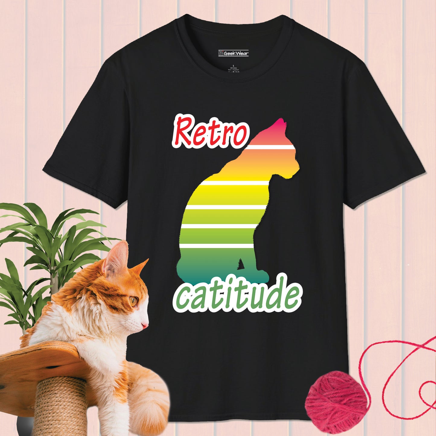 GeekWear Cat Retro Style A T-Shirt