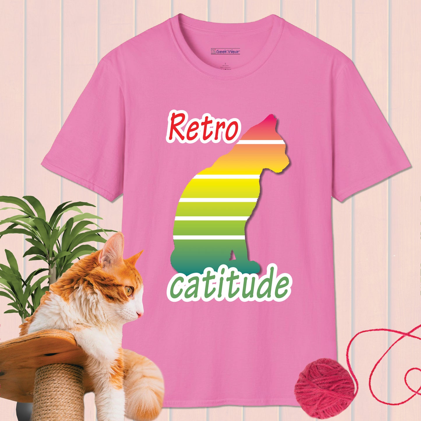 GeekWear Cat Retro Style A T-Shirt
