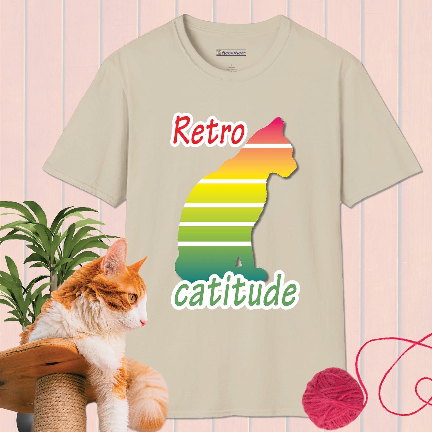 GeekWear Cat Retro Style A T-Shirt