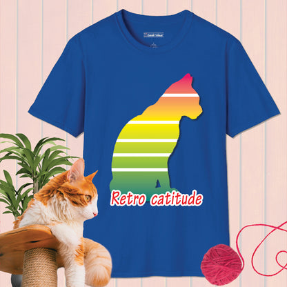 GeekWear Cat Retro style B T-Shirt