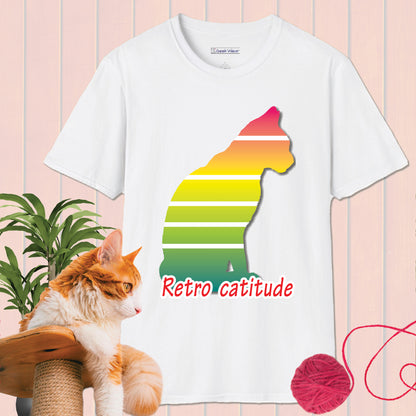 GeekWear Cat Retro style B T-Shirt