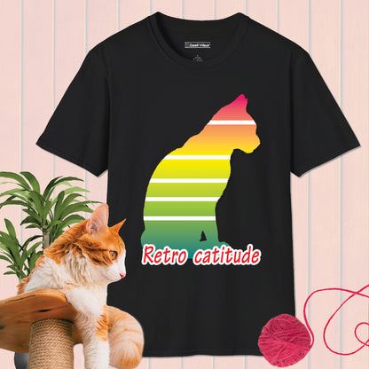GeekWear Cat Retro style B T-Shirt