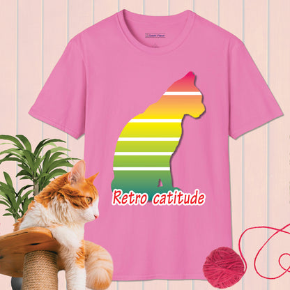 GeekWear Cat Retro style B T-Shirt