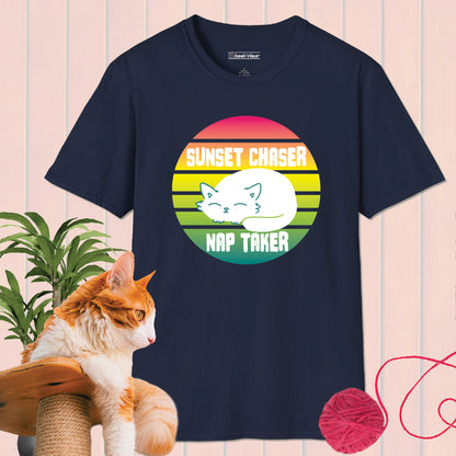 GeekWear Cat Sunset Chaser T-Shirt
