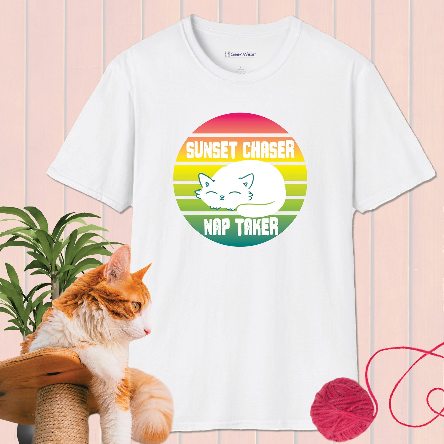 GeekWear Cat Sunset Chaser T-Shirt