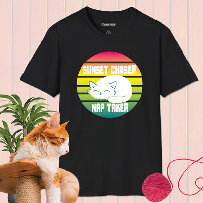 GeekWear Cat Sunset Chaser T-Shirt