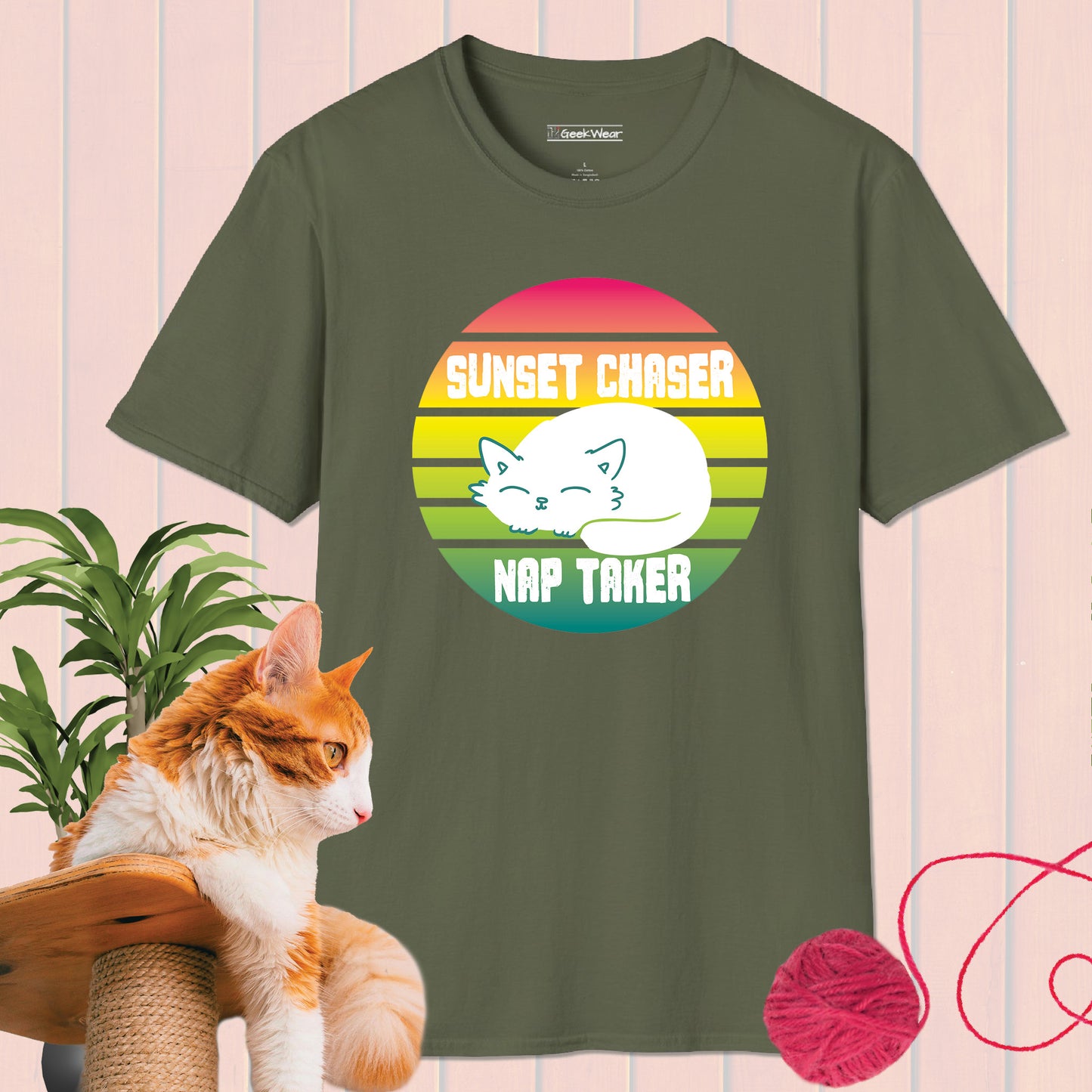 GeekWear Cat Sunset Chaser T-Shirt