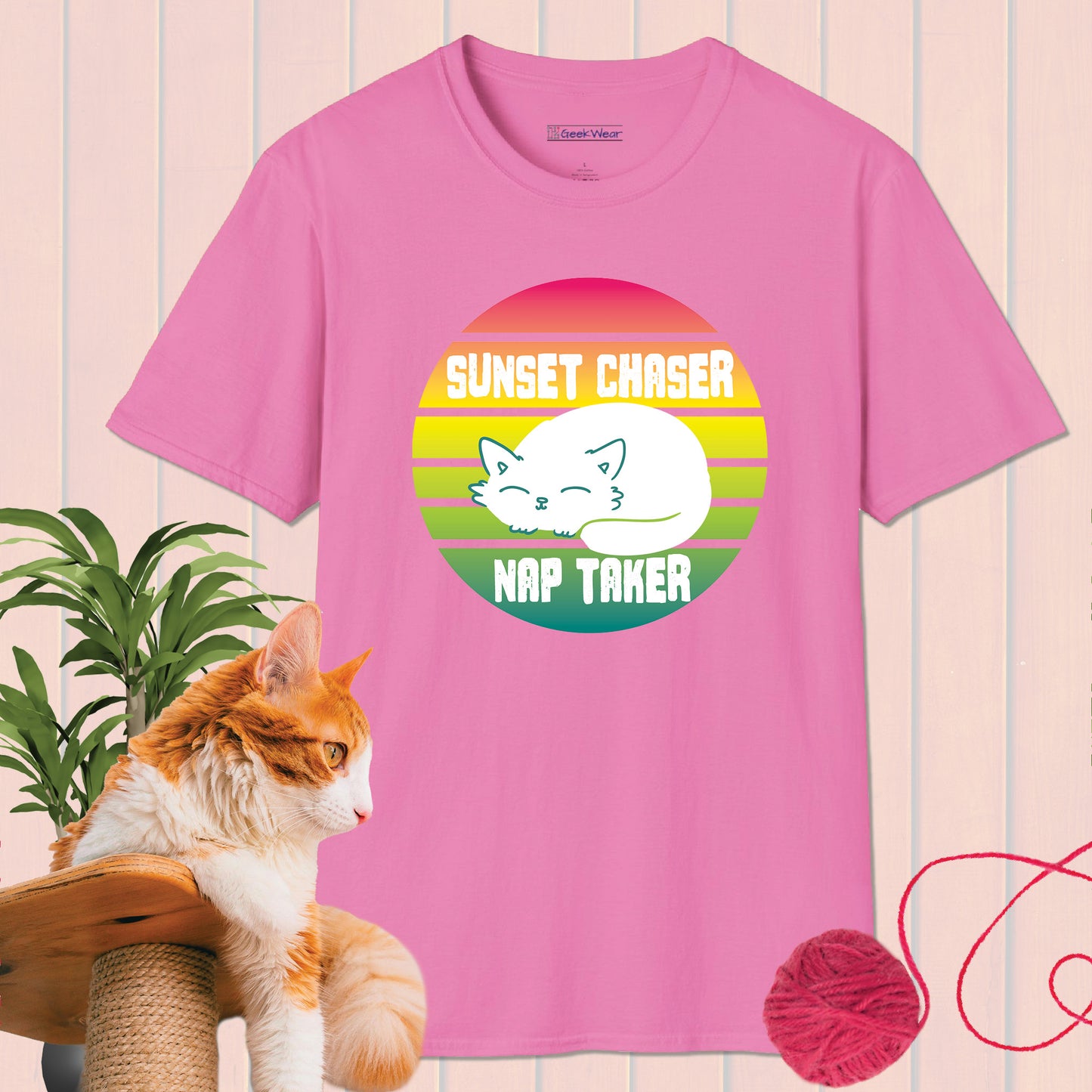 GeekWear Cat Sunset Chaser T-Shirt