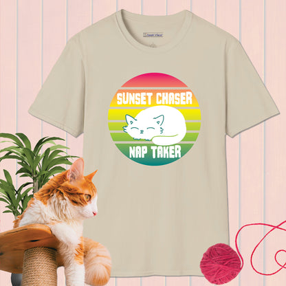 GeekWear Cat Sunset Chaser T-Shirt