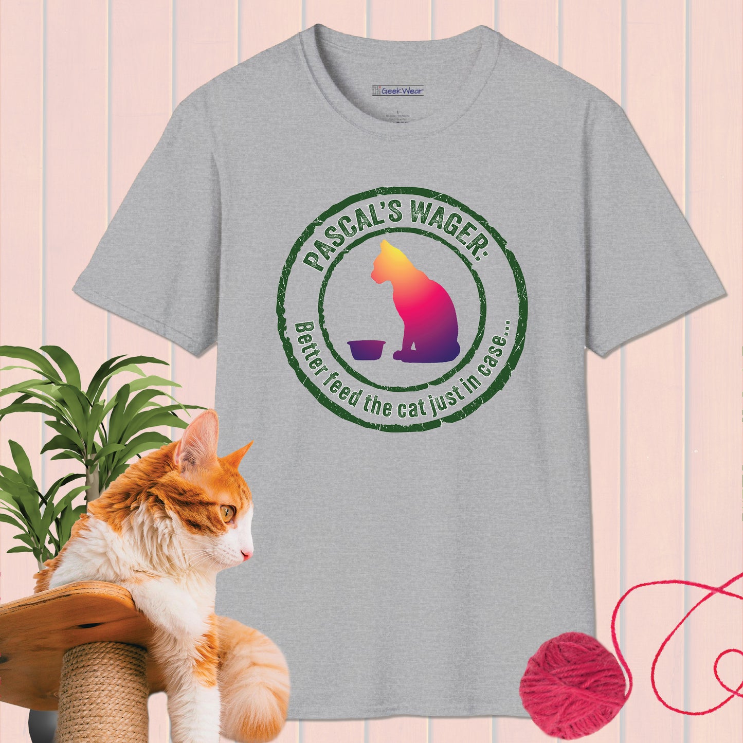 GeekWear Cat Pascal's Wager T-Shirt