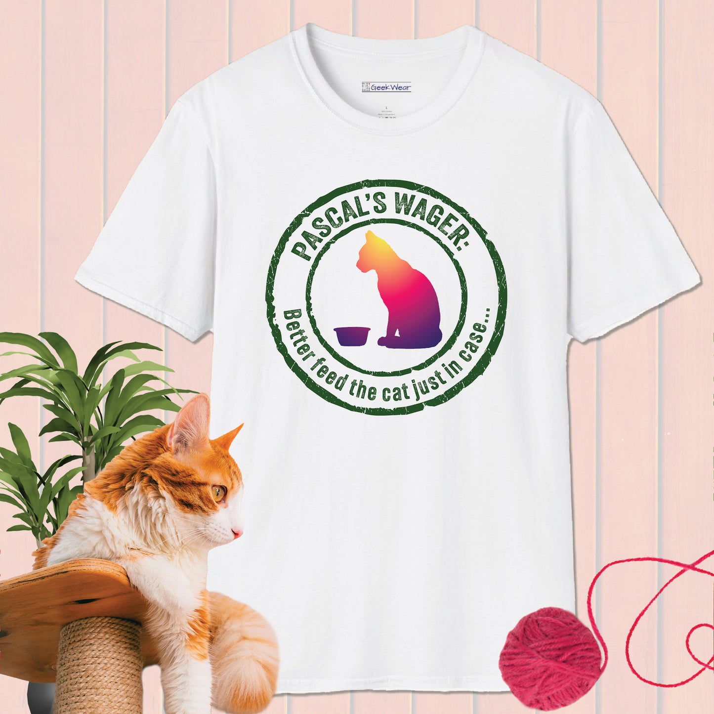 GeekWear Cat Pascal's Wager T-Shirt