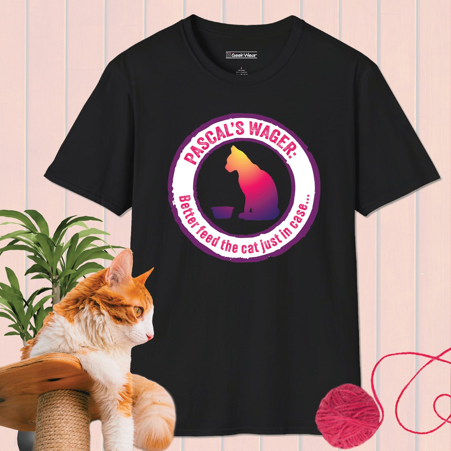 GeekWear Cat Pascal's Wager T-Shirt