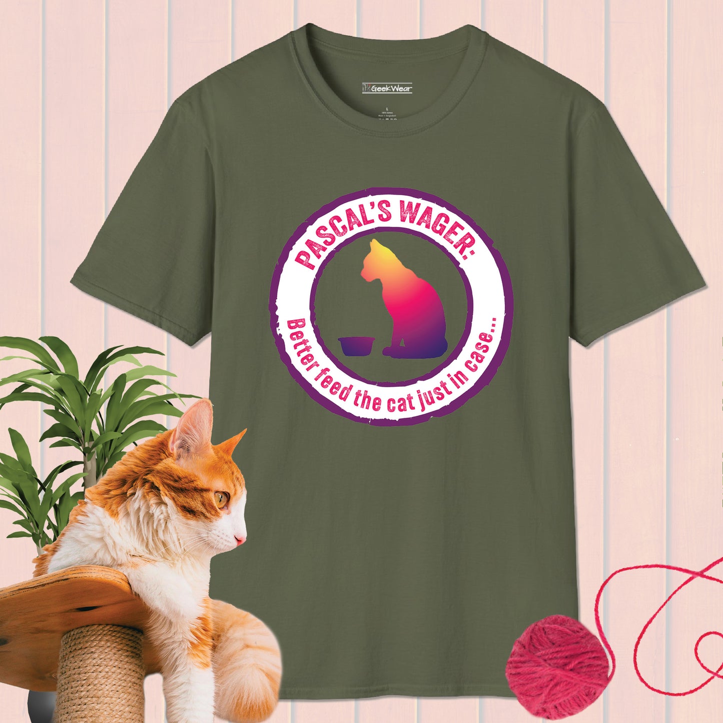 GeekWear Cat Pascal's Wager T-Shirt