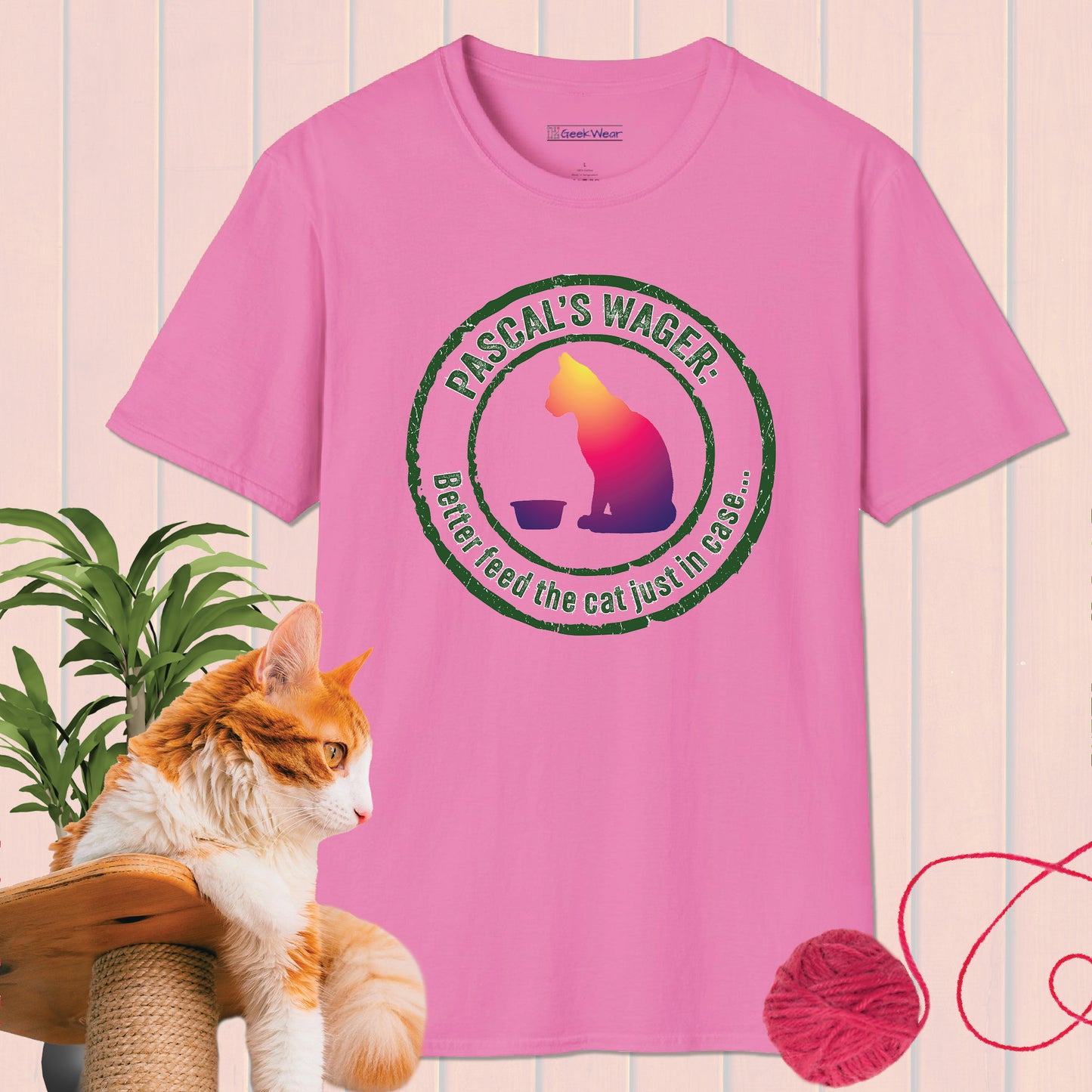 GeekWear Cat Pascal's Wager T-Shirt