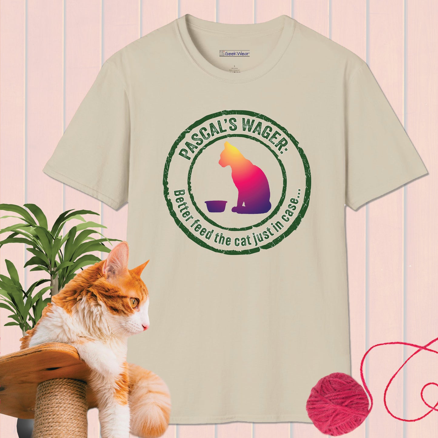 GeekWear Cat Pascal's Wager T-Shirt