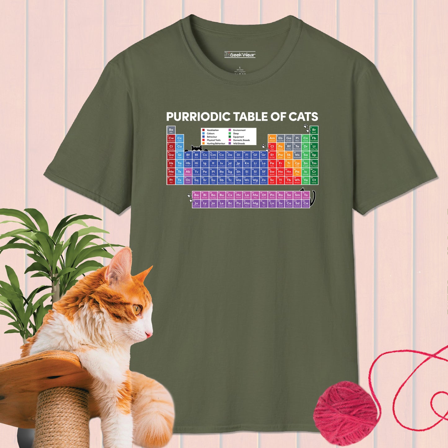 GeekWear Purriodic Table of Cats T-Shirt