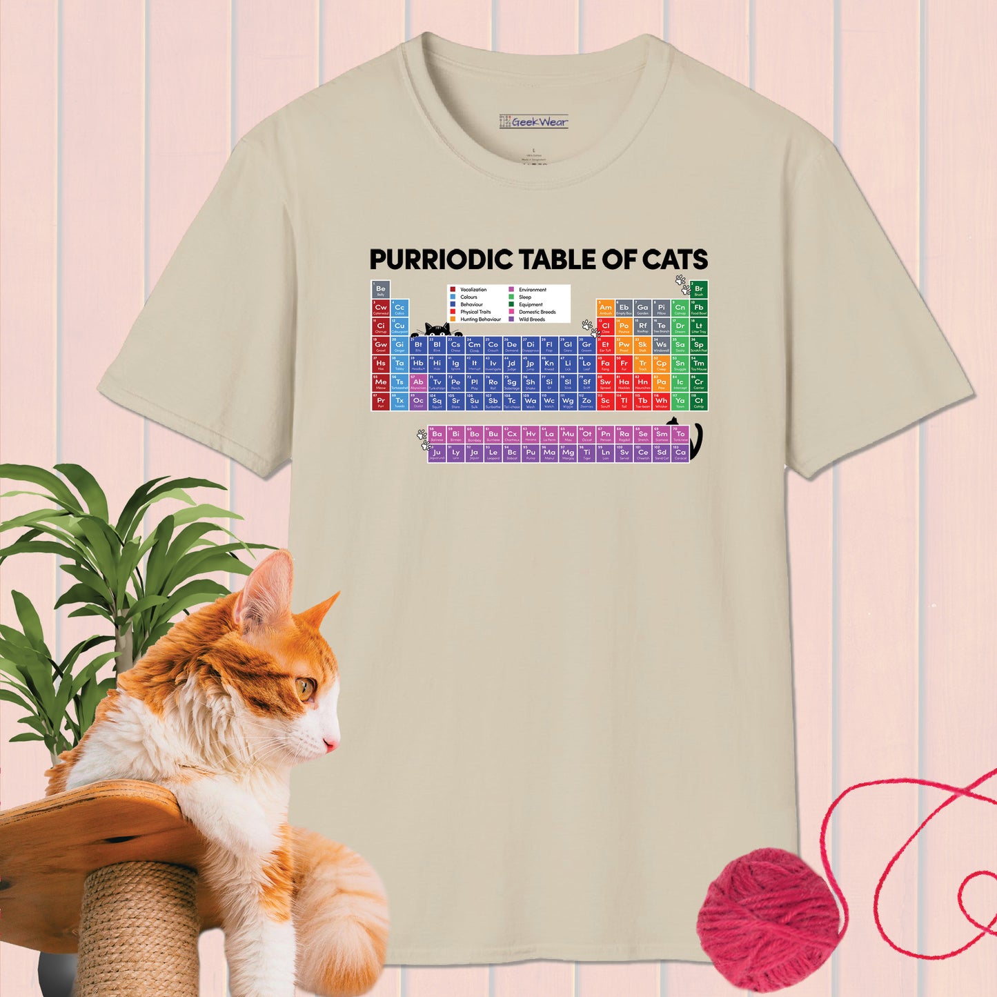GeekWear Purriodic Table of Cats T-Shirt
